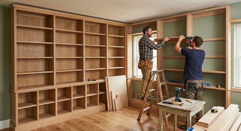 Built In Bookcase Installation in Frederick, MD